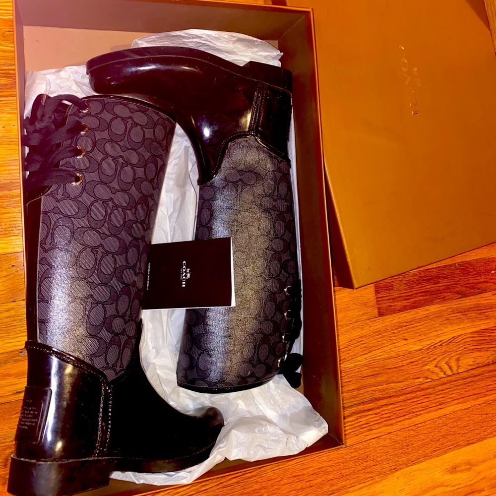 Coach rain boots